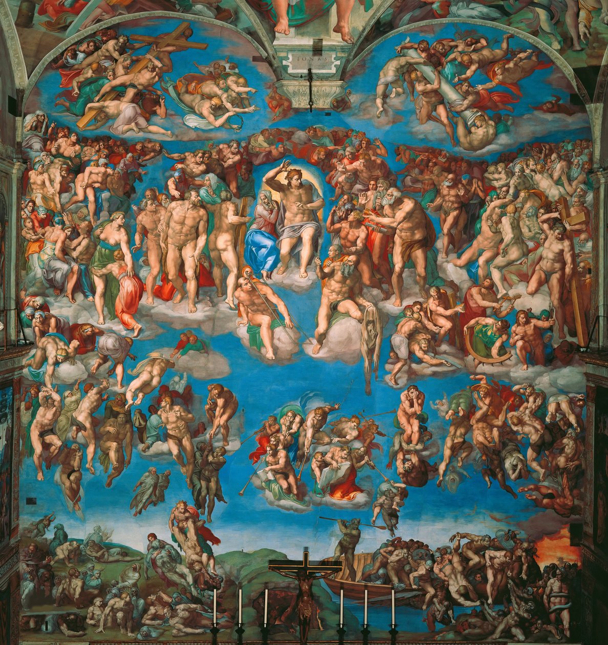 The Last Judgment Fresco of the Sistine Chapel in the Vatican, 1536-1541. de Michelangelo Buonarroti
