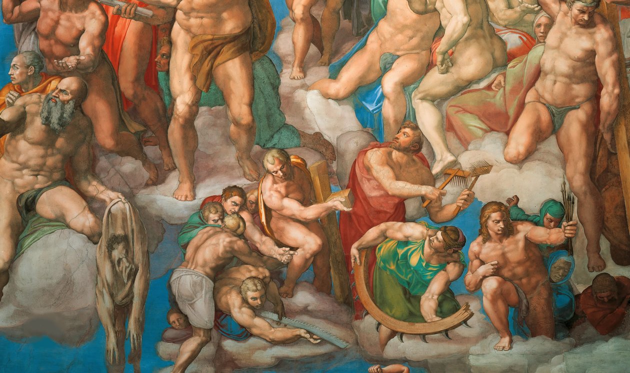 The Last Judgment Fresco of the Sistine Chapel in the Vatican, 1536-1541. de Michelangelo Buonarroti