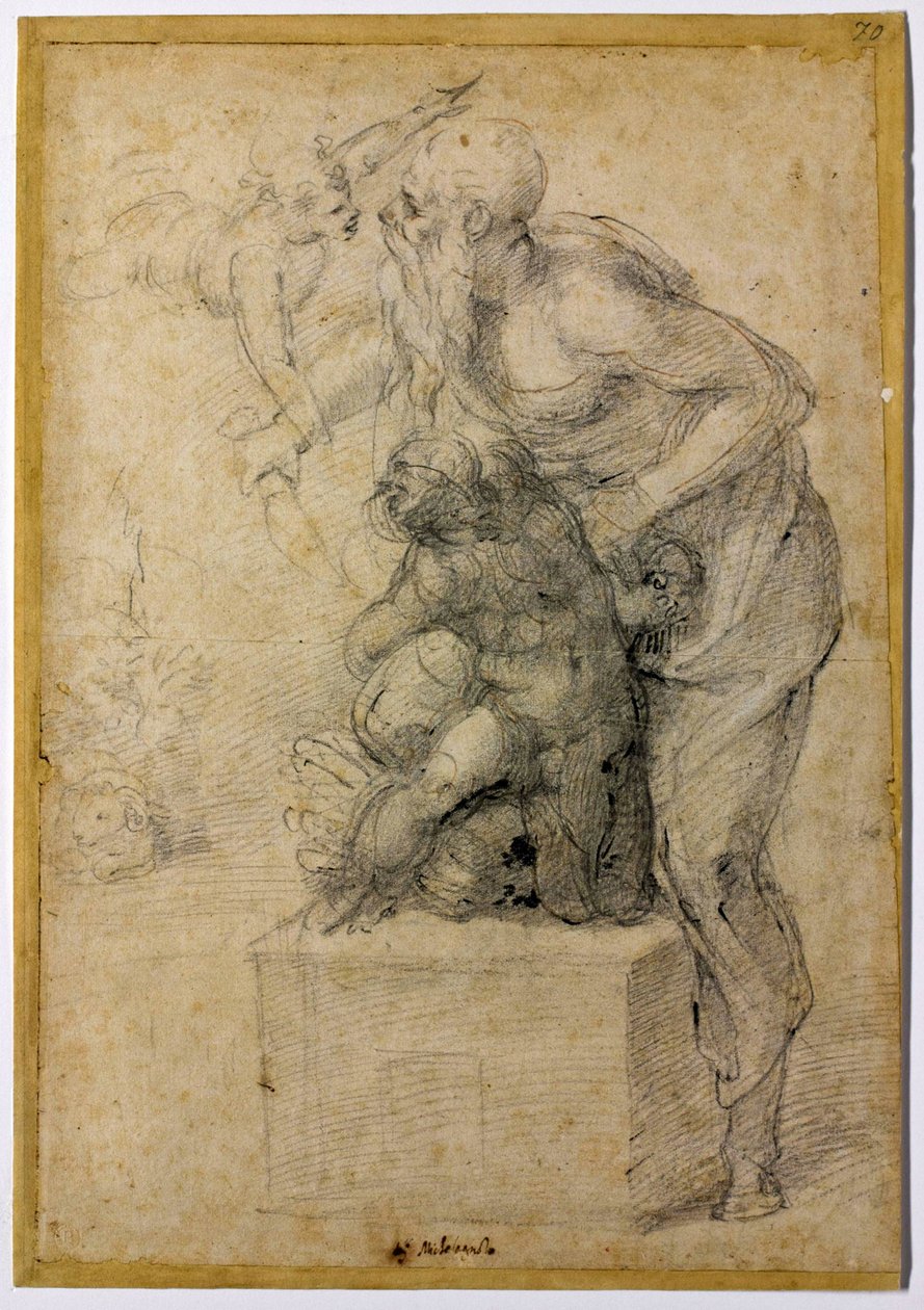 O Sacrifício de Isaque, c.1535 de Michelangelo Buonarroti