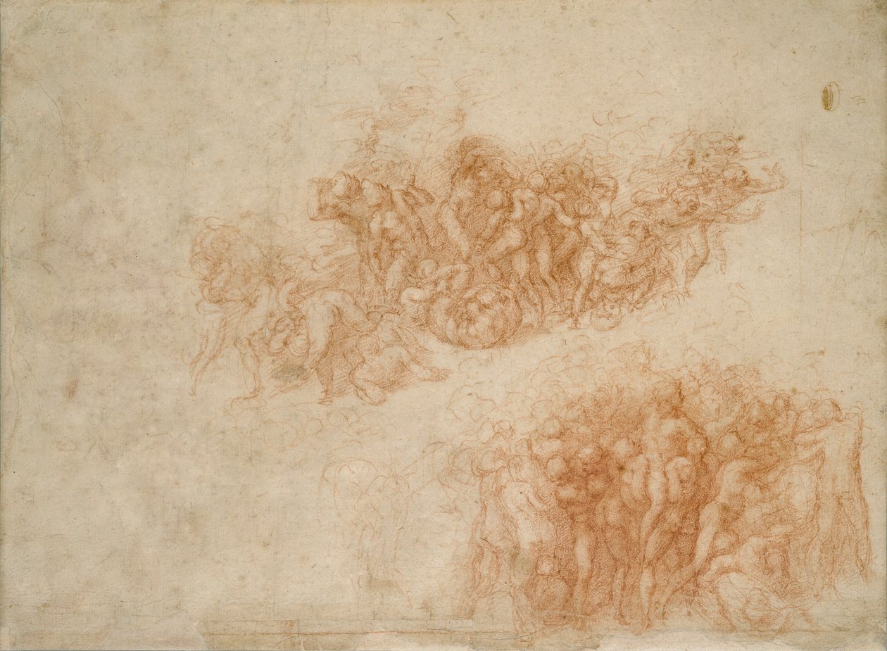 A Adoração da Serpente de Bronze, século XVI de Michelangelo Buonarroti
