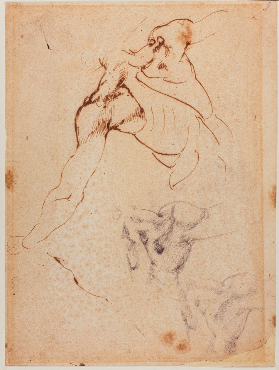 Estudo do tronco para a "Batalha de Cascina", século XVI (desenho) de Michelangelo Buonarroti