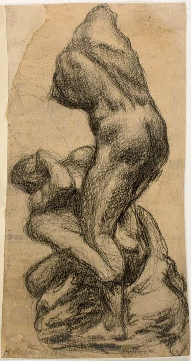 Duas figuras em luta de Michelangelo Buonarroti