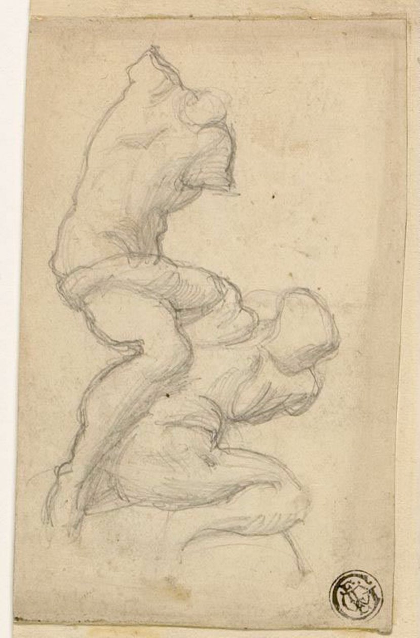 Duas figuras em luta de Michelangelo Buonarroti