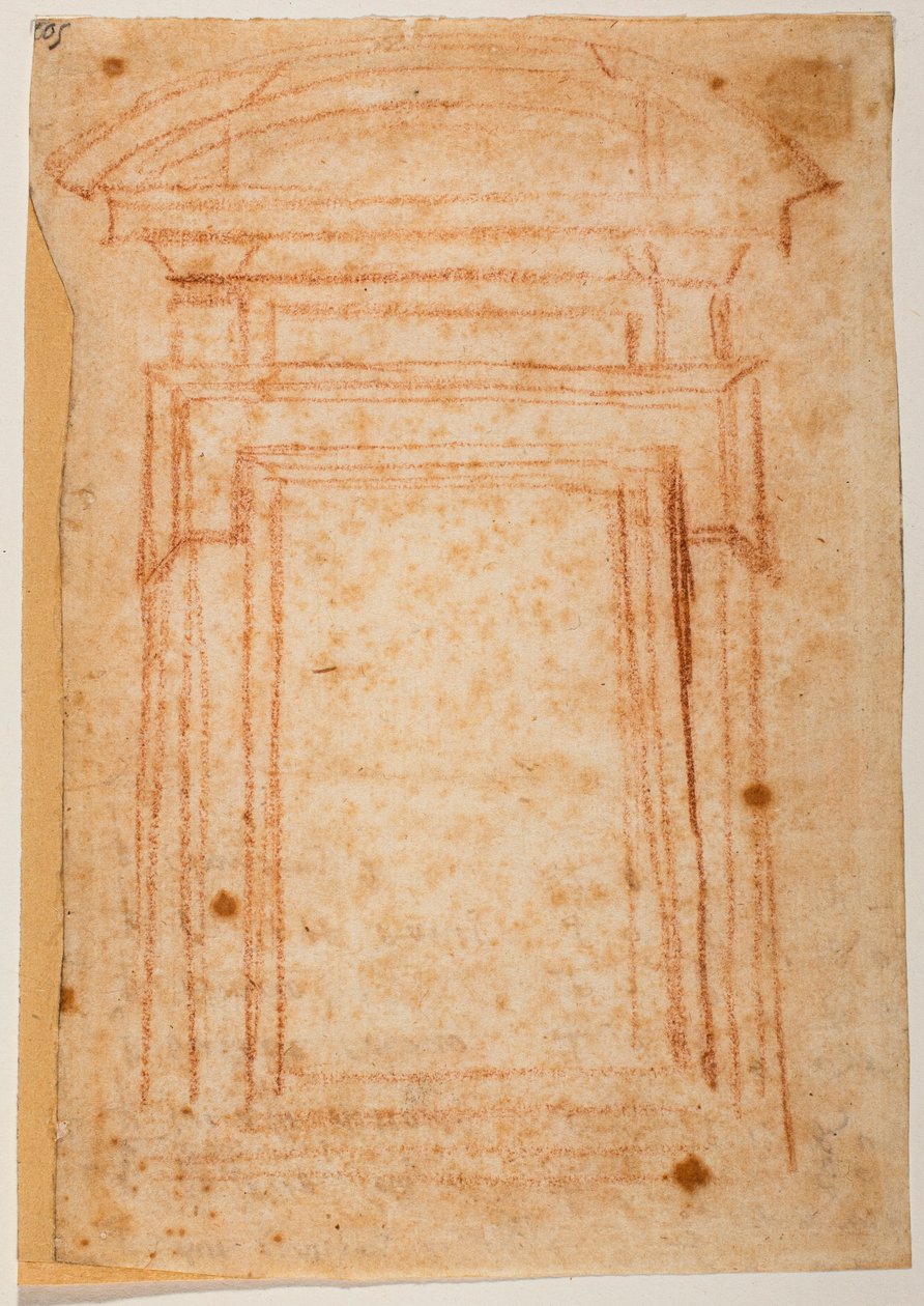 Esboço de janela para a nova sacristia de Michelangelo Buonarroti