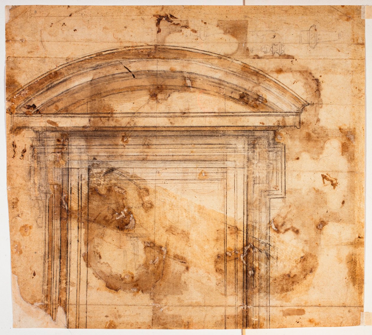 Esboços de janelas para San Giovanni dei Fiorentini de Michelangelo Buonarroti