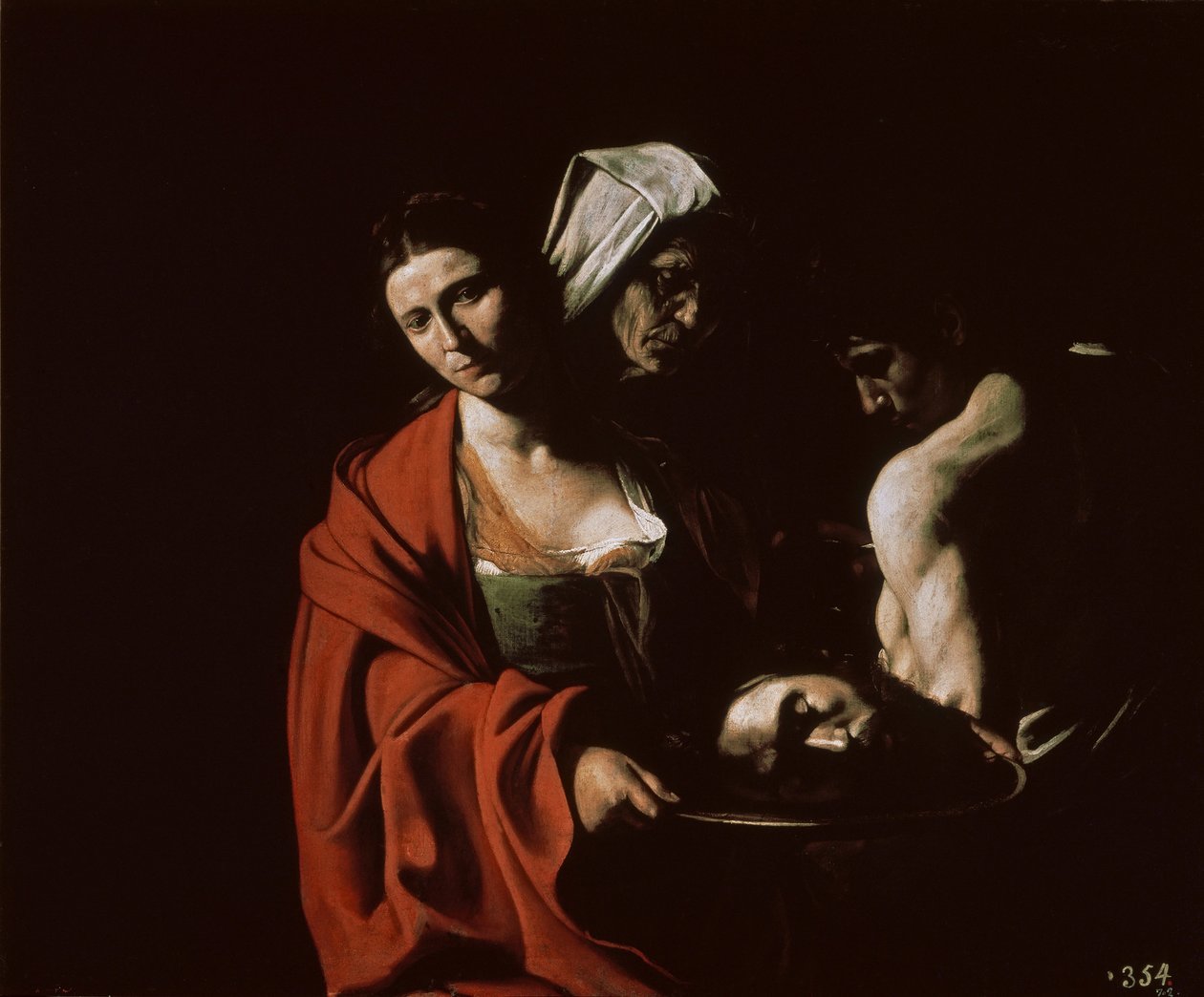 Salomé com a cabeça de João Batista, ca 1607. de Michelangelo Caravaggio