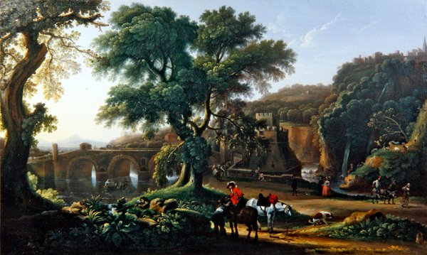 Uma Paisagem com Figuras (óleo sobre tela) de Michelangelo Cerquozzi