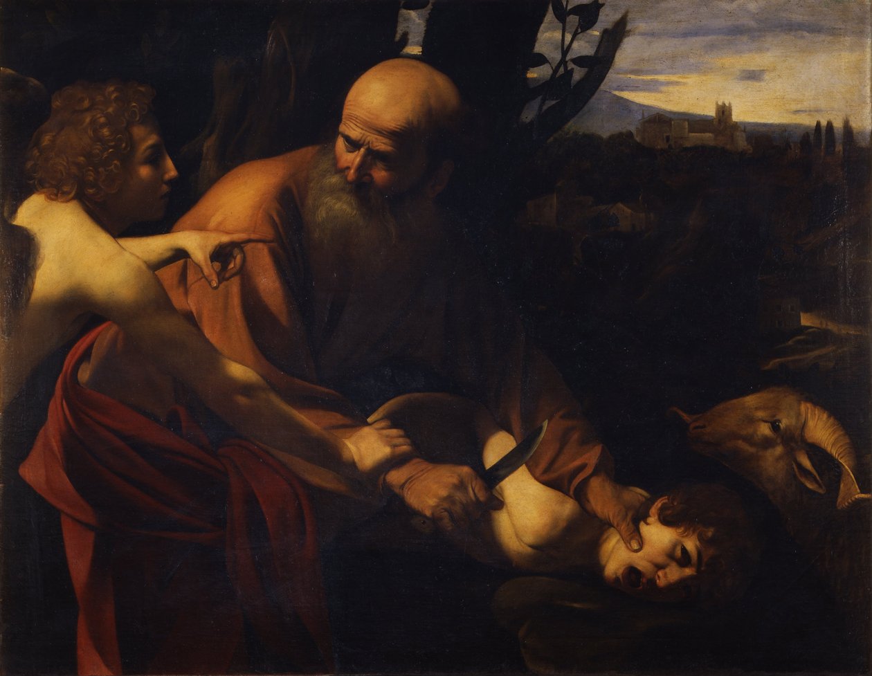 Abraão Sacrificando Isaque, 1603-1604 de Michelangelo Merisi Caravaggio