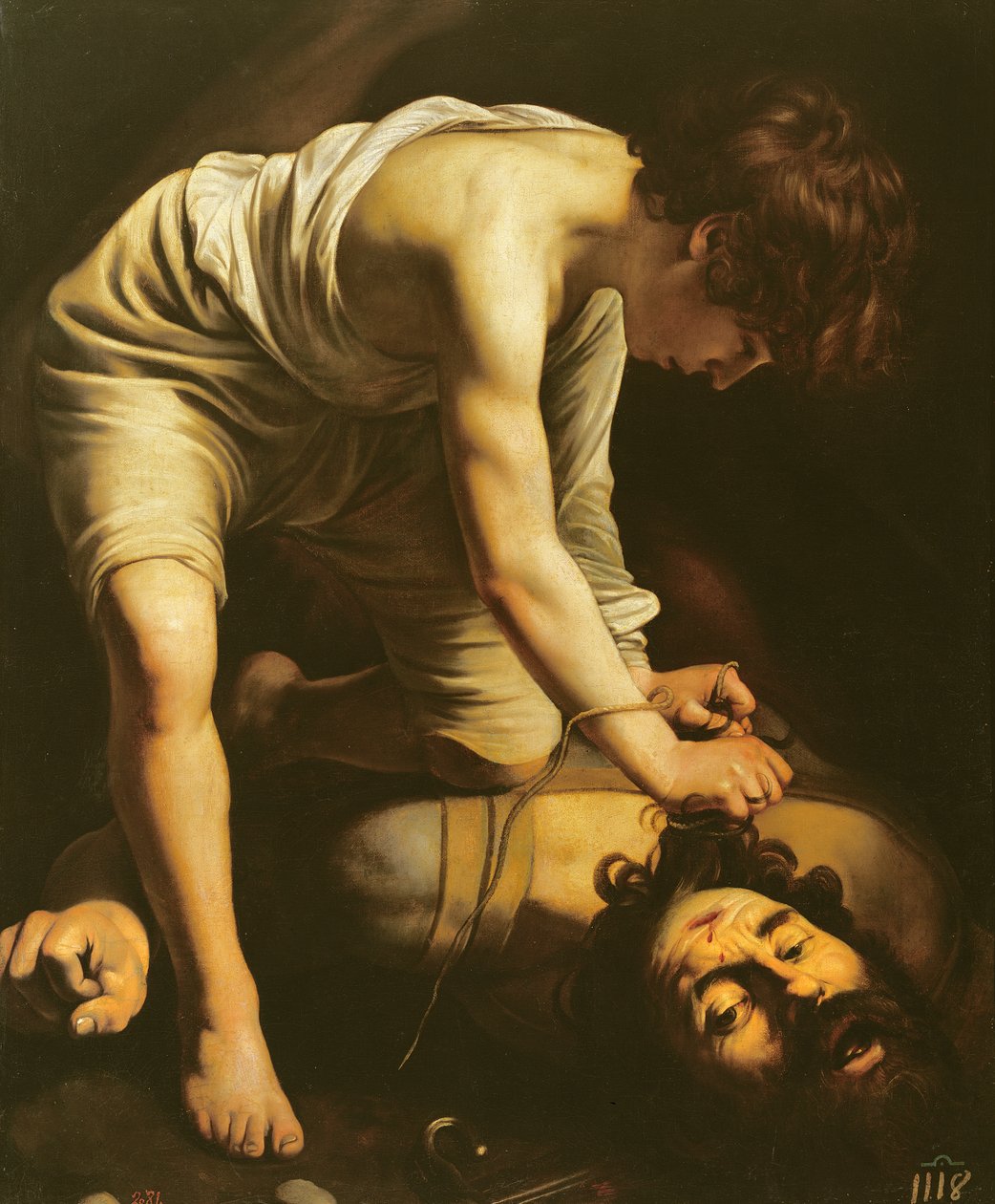 David vitorioso sobre Golias, c. de Michelangelo Merisi Caravaggio