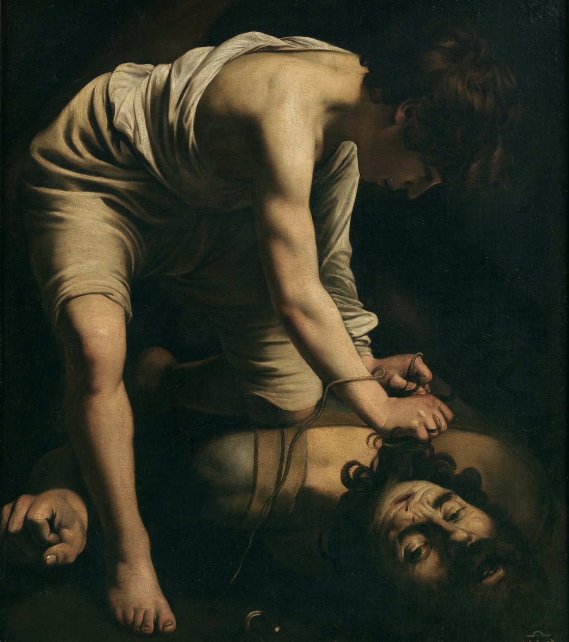 Davi com a cabeça de Golias de Michelangelo Merisi Caravaggio
