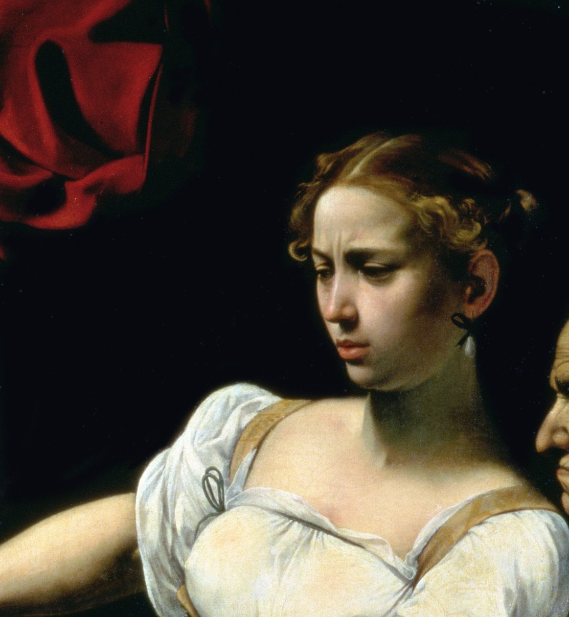 Judith e Holofernes, 1599`o óleo sobre tela detalhe de 507191 de Michelangelo Merisi Caravaggio