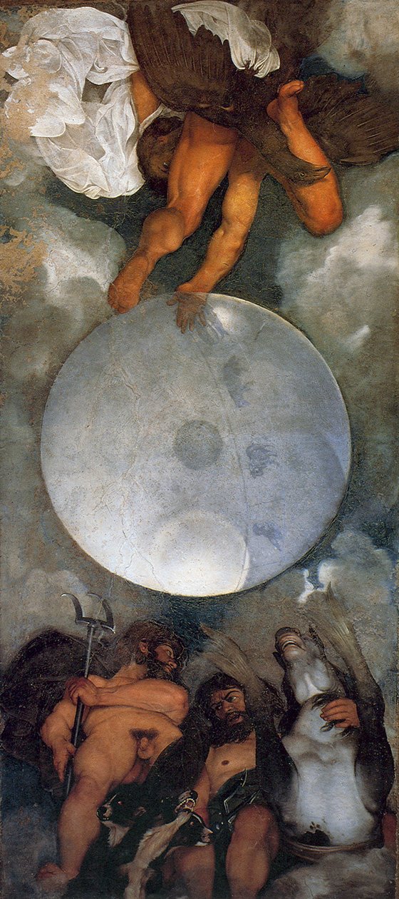 Júpiter, Netuno e Plutão, ca. 1597 de Michelangelo Merisi Caravaggio