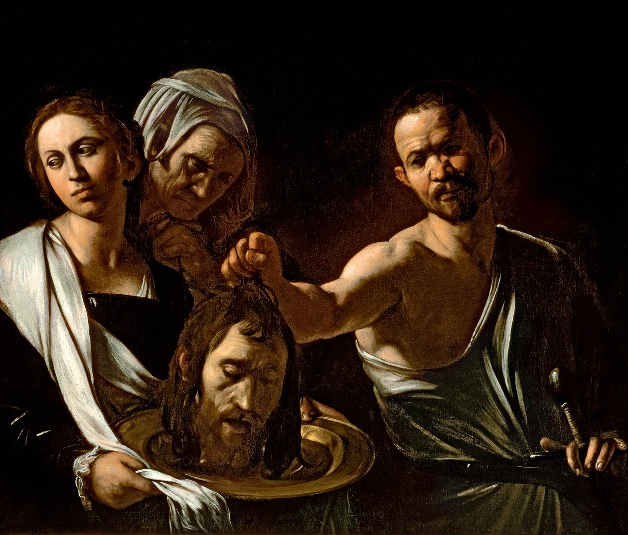 Salomé recebe a cabeça de São João Batista, 1607-10 (óleo e têmpera sobre tela) de Michelangelo Merisi Caravaggio