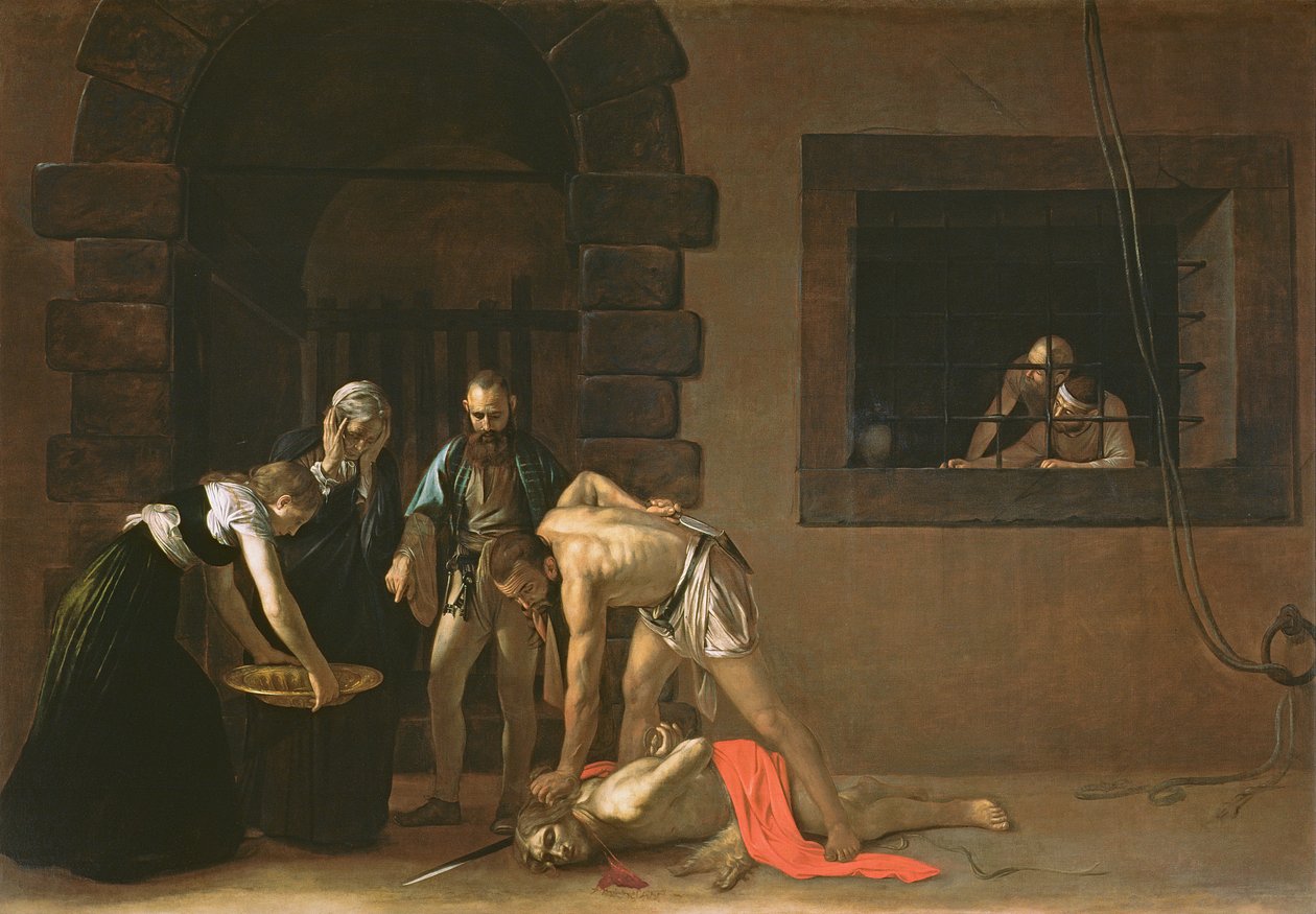 A decapitação de São João Batista, 1608 de Michelangelo Merisi Caravaggio