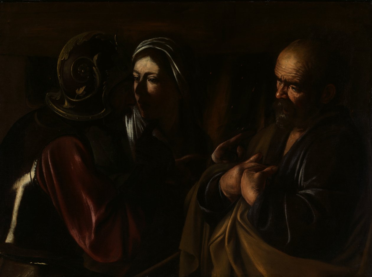 A Negação de São Pedro, 1610. de Michelangelo Merisi Caravaggio