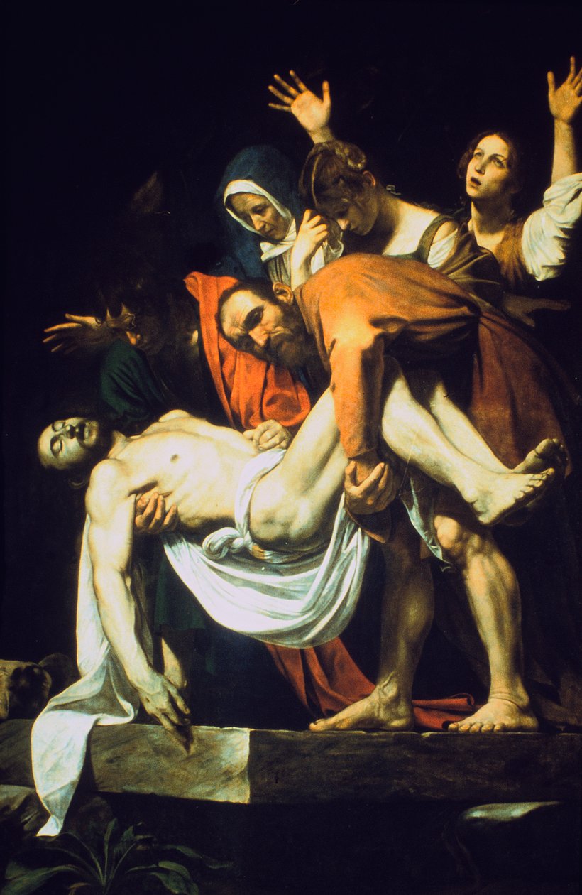 A deposição no túmulo A deposiçãoO enterro, 1602-16044 de Michelangelo Merisi Caravaggio