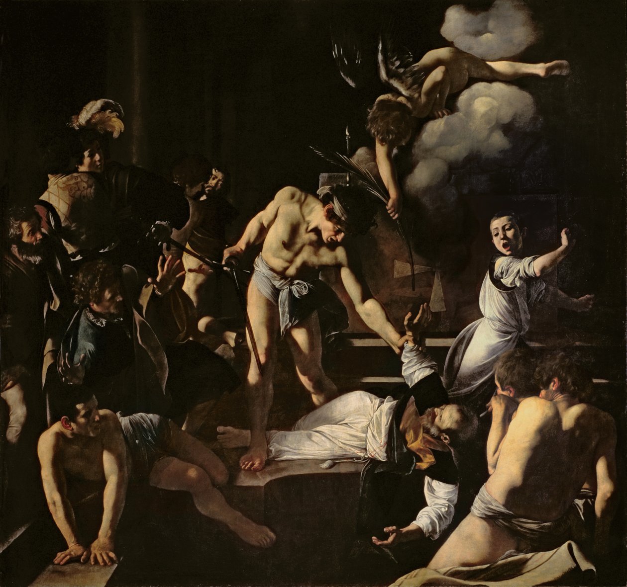 O martírio de São Mateus, 1599-1600 de Michelangelo Merisi Caravaggio