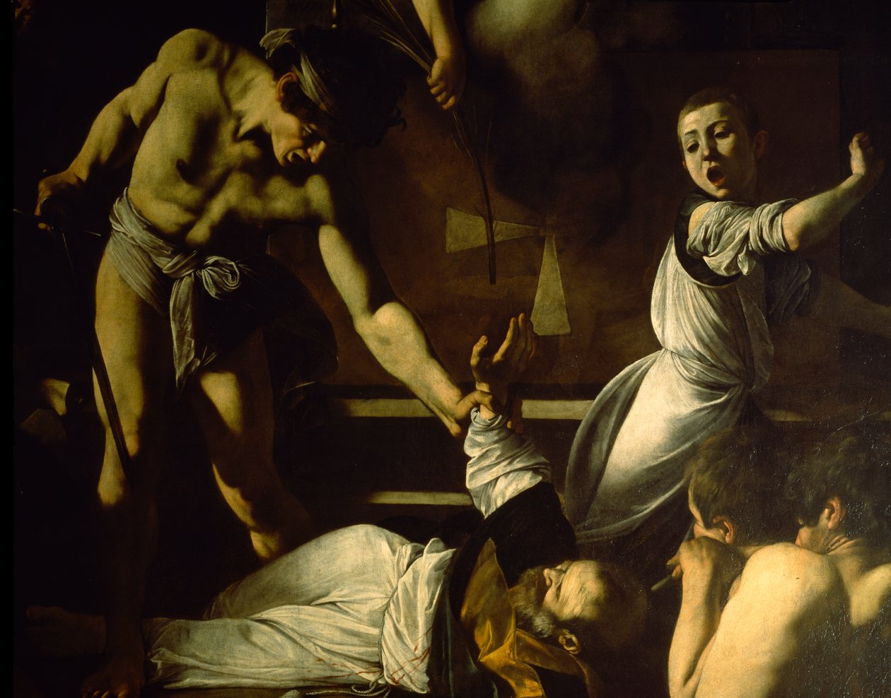 O martírio de São Mateus, detalhe, 1599-1600 de Michelangelo Merisi Caravaggio