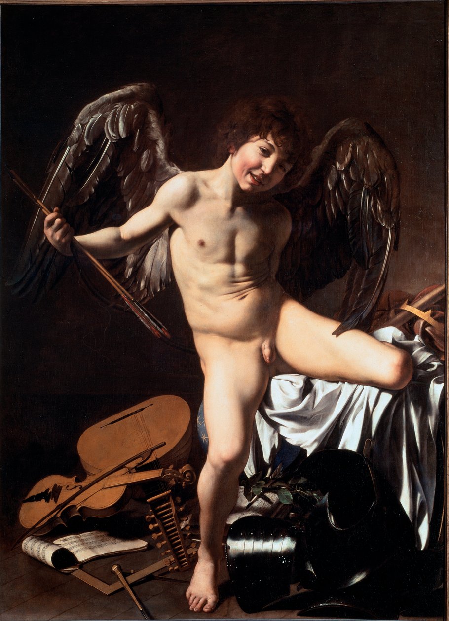 Amor vincit omnia (chamado Cupido Vitorioso ou Amor Triunfante ou Amor Terrestre) (Pintura de Michelangelo Merisi da Caravaggio