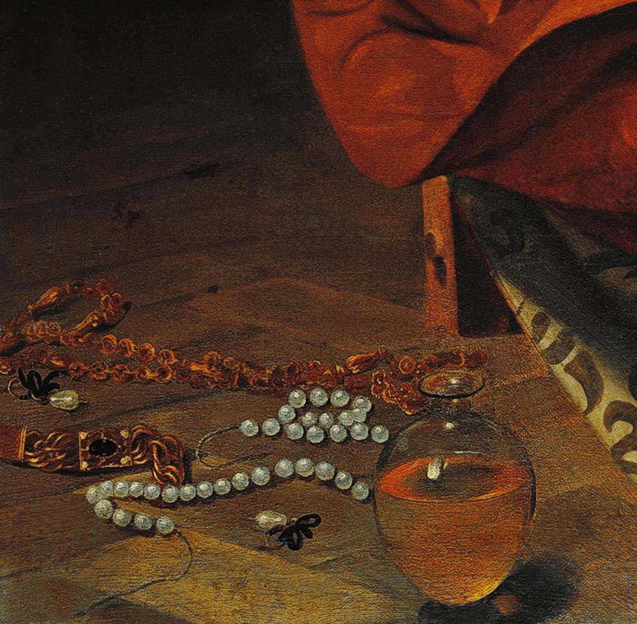 Detalhe de A Penitente Madalena de Michelangelo Merisi da Caravaggio