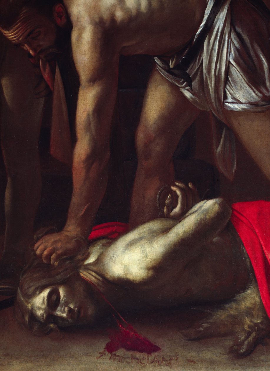 Detalhe de : "A descoloração de São João Batista de Michelangelo Merisi da Caravaggio