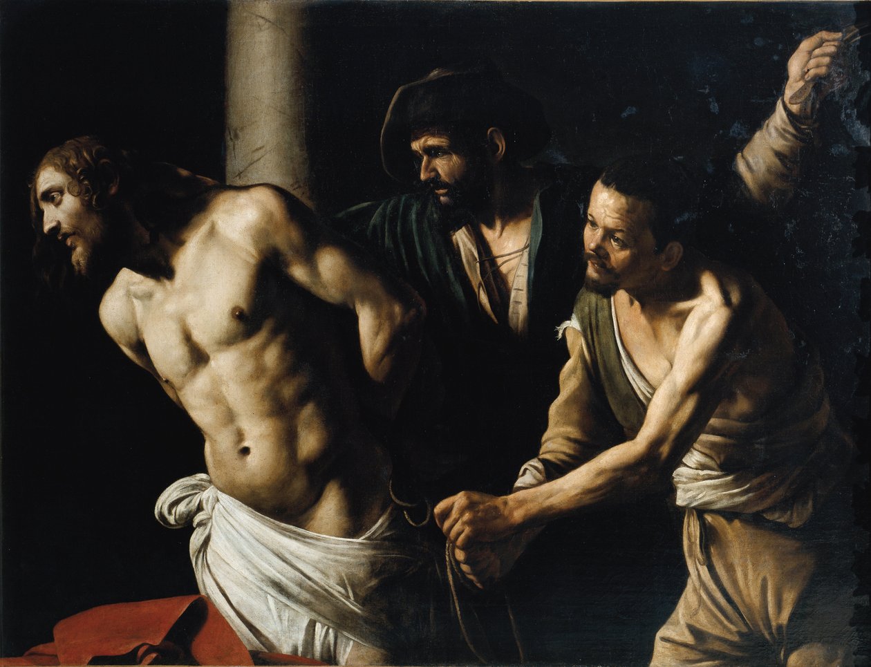 Flagelação de Cristo ou a flagelação no Pilar (óleo sobre tela de Michelangelo Merisi da Caravaggio