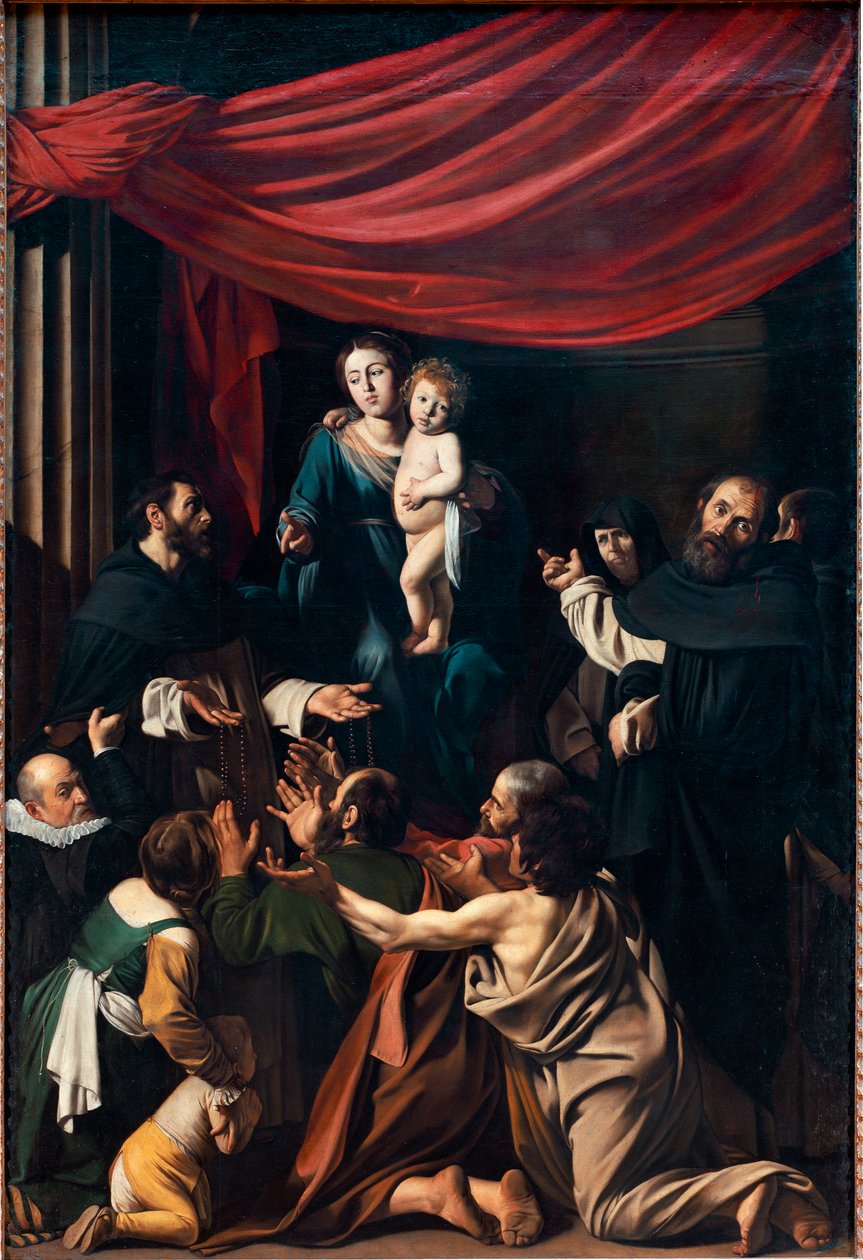 A Virgem no Rosário (óleo sobre tela de Michelangelo Merisi da Caravaggio