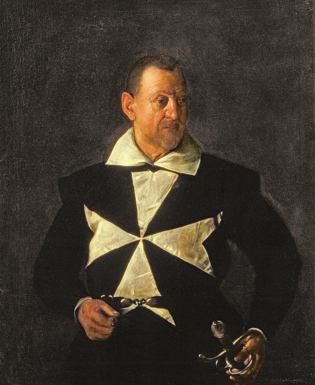 Retrato de um Cavaleiro de Malta, possivelmente Fra Antonio Martelli de Michelangelo Merisi da Caravaggio