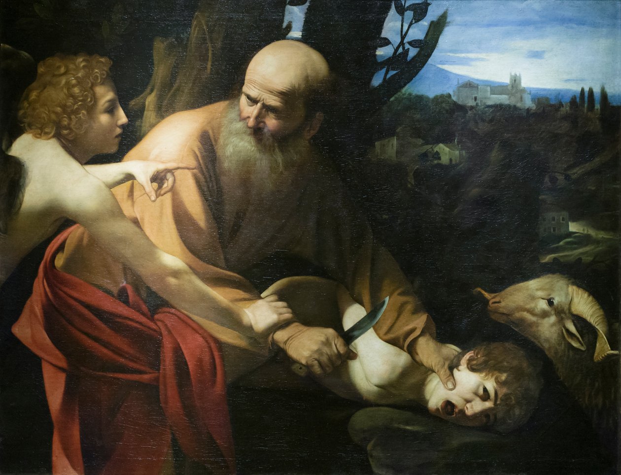 Sacrifício de Isaac de Michelangelo Merisi da Caravaggio