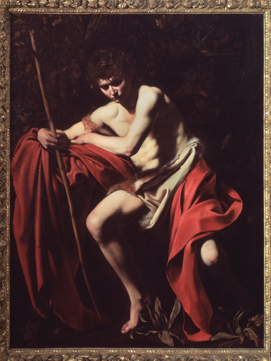 São João Batista no deserto (óleo sobre tela de Michelangelo Merisi da Caravaggio