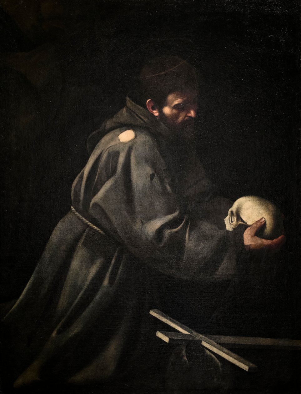 São Francisco em meditação, c. 1606 (óleo sobre tela) de Michelangelo Merisi da Caravaggio