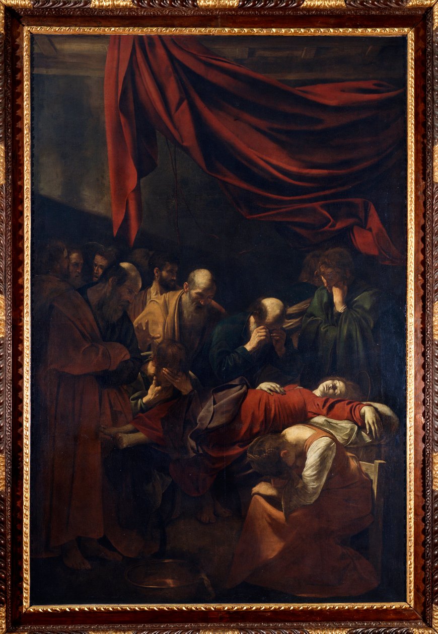 A Morte da Virgem por Caravaggio de Michelangelo Merisi da Caravaggio