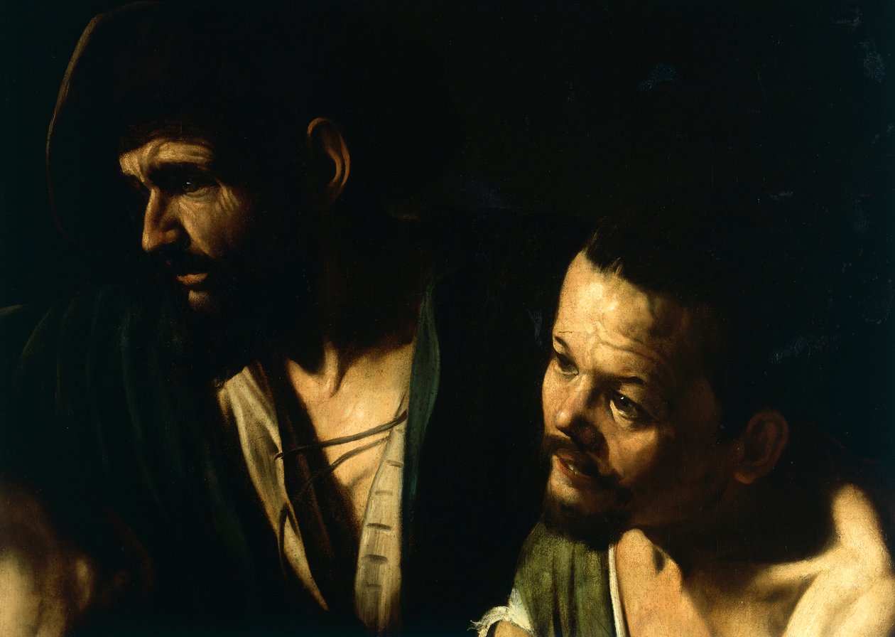 A Flagelação de Cristo, detalhe, c.1606 (óleo sobre tela) de Michelangelo Merisi da Caravaggio