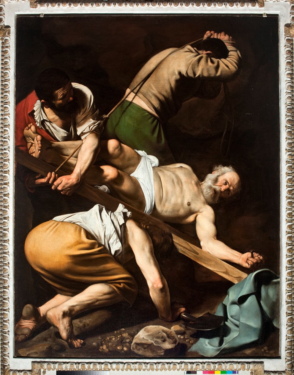 O Martírio de São Pedro Pintura de Michelangelo Merisi da Caravaggio dit The Caravaggio (1571-1610) 1600-1601 Dim 230x175 cm Igreja de Santa Maria del Popolo, Cappella Cerasi Roma de Michelangelo Merisi da Caravaggio