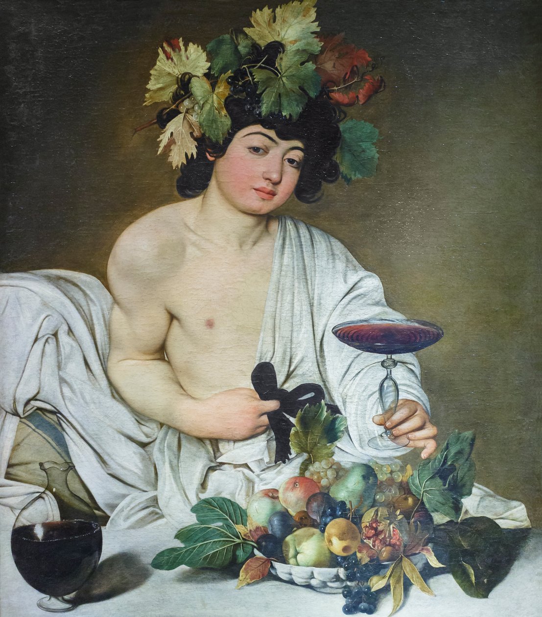 The Young Bacchus, c.1596 (óleo sobre tela) de Michelangelo Merisi da Caravaggio