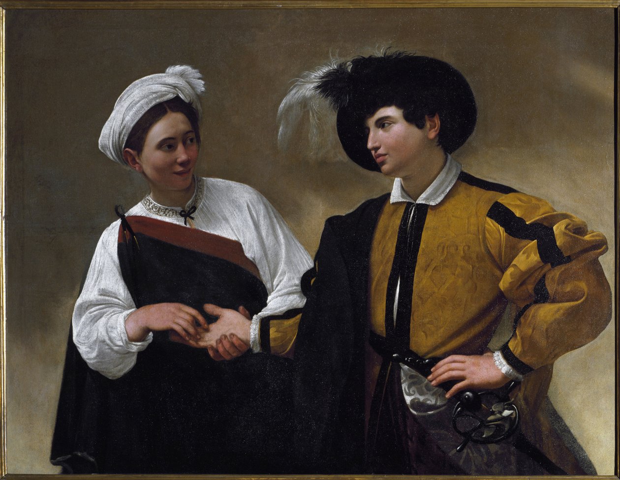 O cartomante (óleo sobre tela de Michelangelo Merisi da Caravaggio