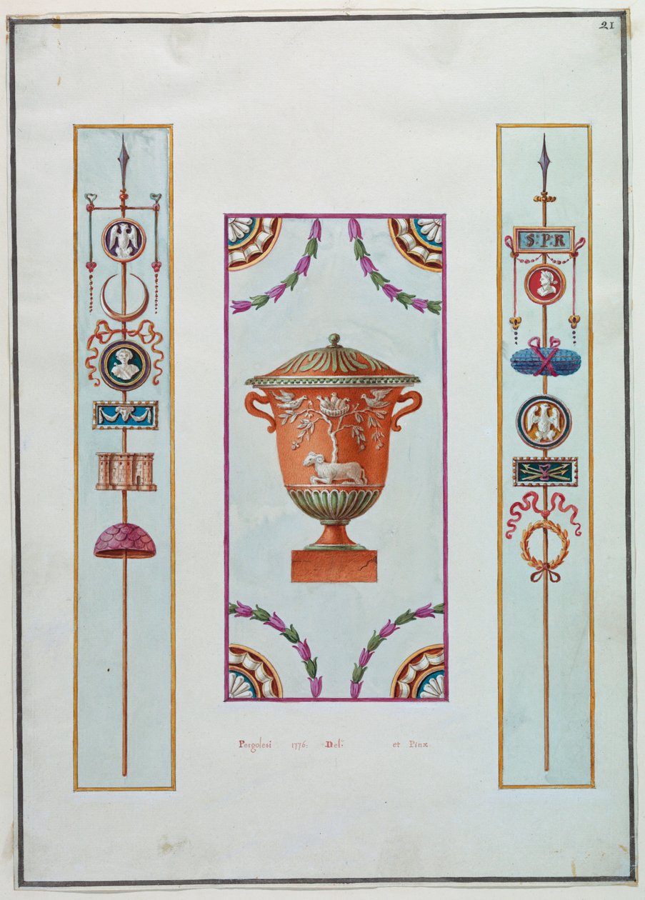Decoração de parede de Michelangelo Pergolesi