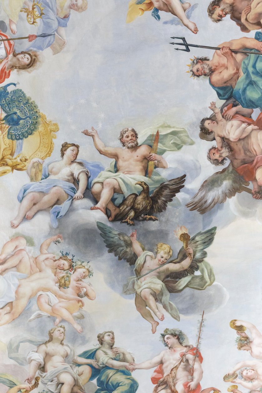 O casamento de Baco e Ariadne, pormenor de Michelangelo Ricciolini