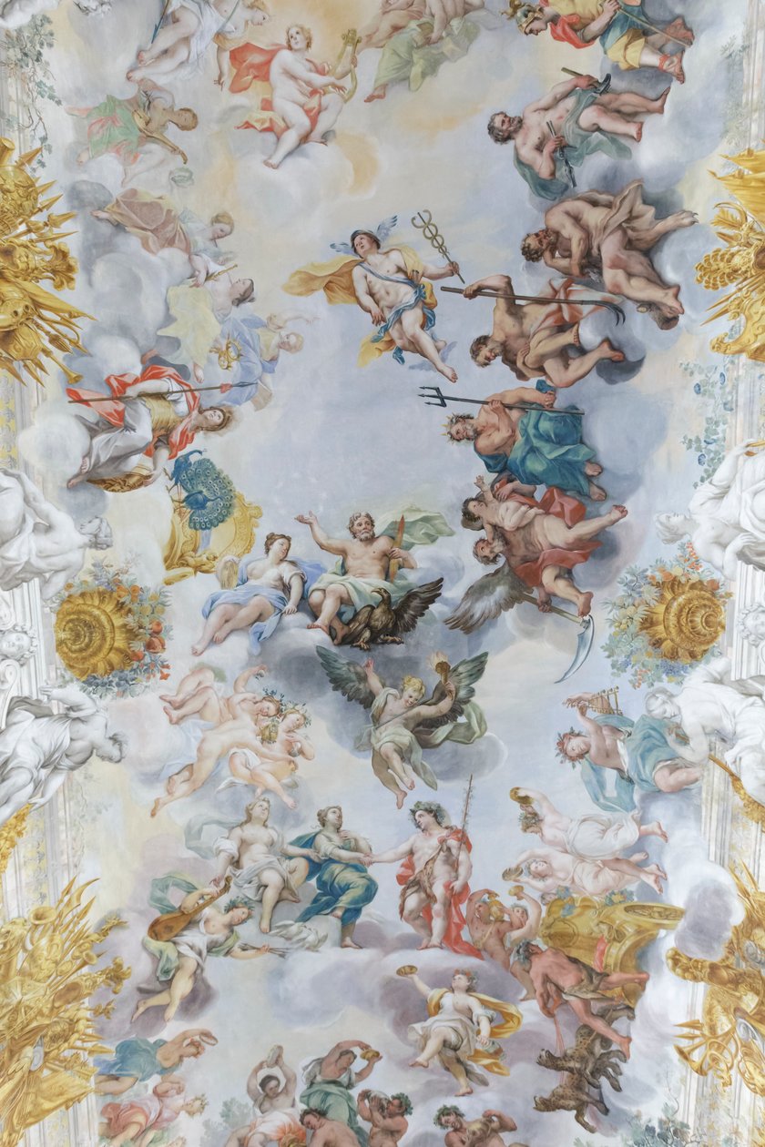O casamento de Baco e Ariadne, pormenor de Michelangelo Ricciolini
