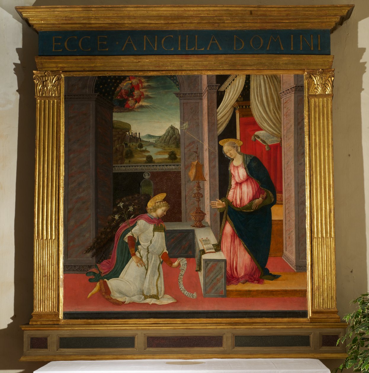 A Anunciação (tempera na madeira) de Michele Ciampanti