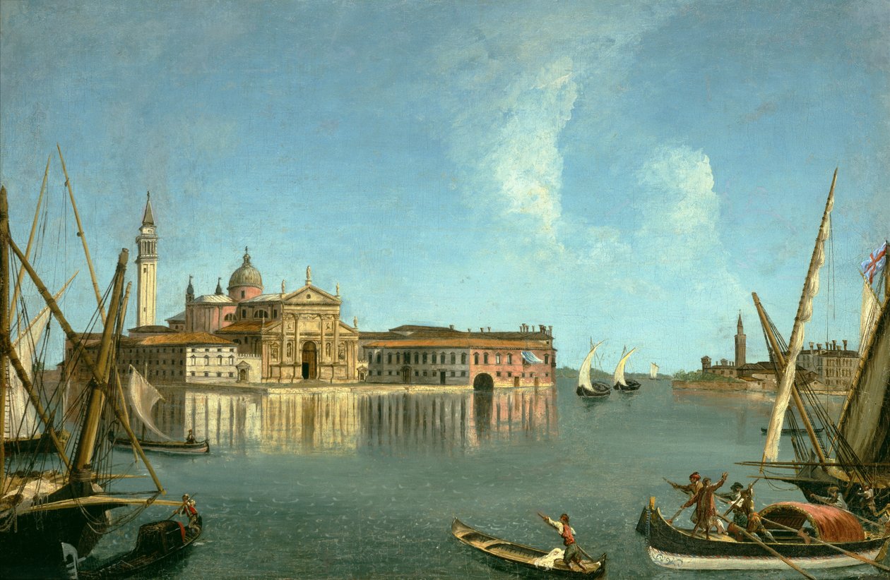 San Giorgio Maggiore em toda a lagoa veneziana de Michele Marieschi