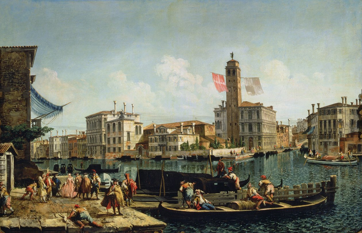 O Canal Grande e S. Geremia, Veneza de Michele Marieschi