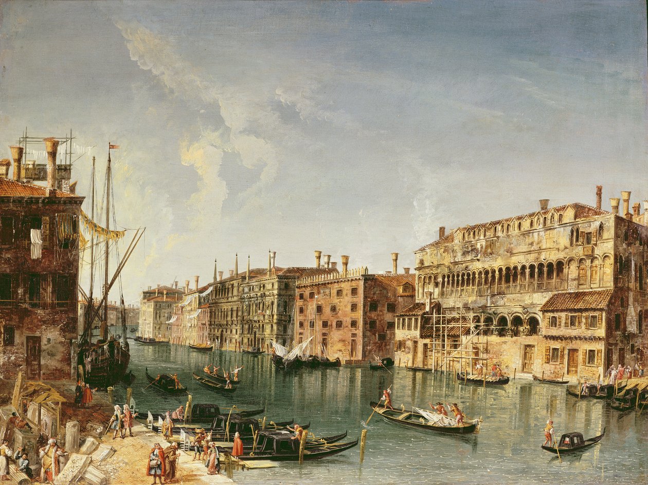 Veneza, Grande Canal e o Fondaco dei Turchi de Michele Marieschi