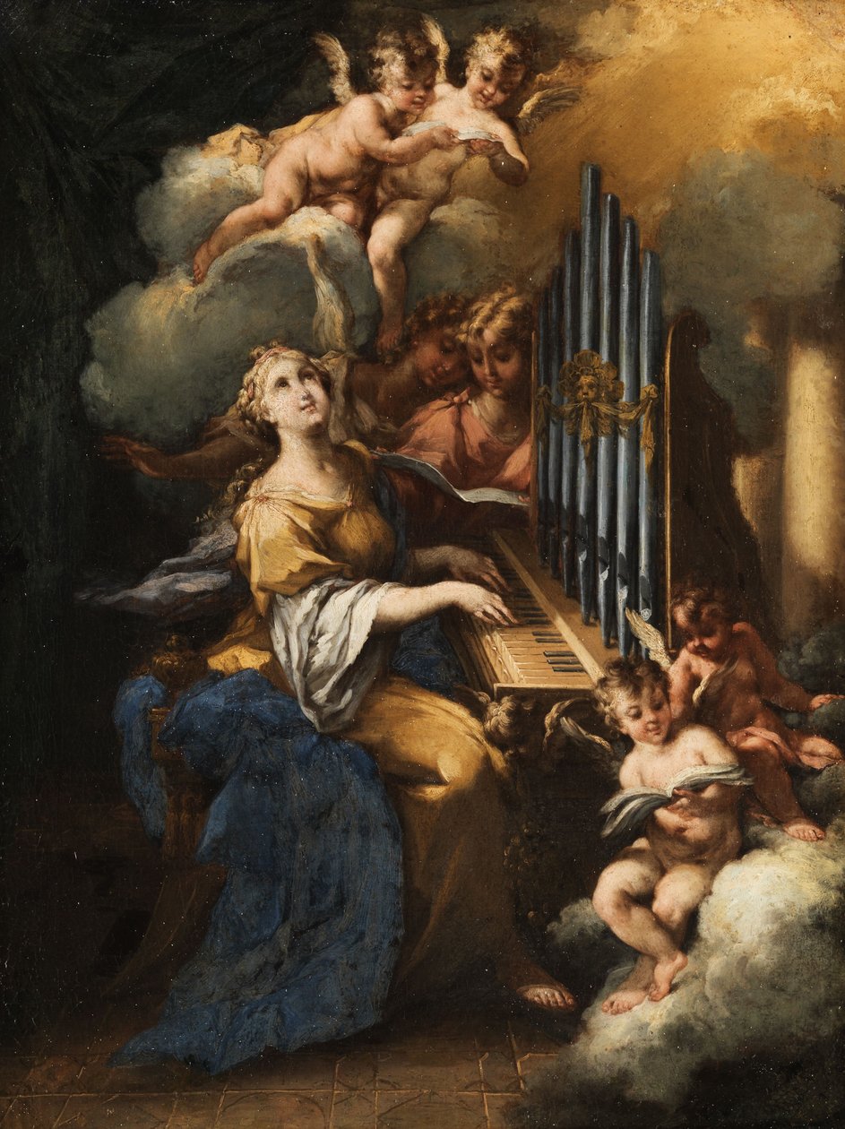 Santa Cecília no órgão de Michele da Parma