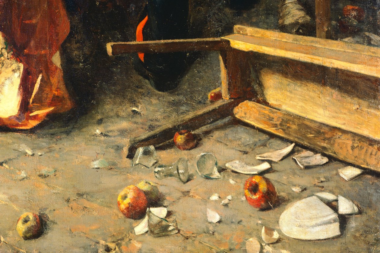 Um jogo de trunfos ou briga em Trastevere de Michele Cammarano