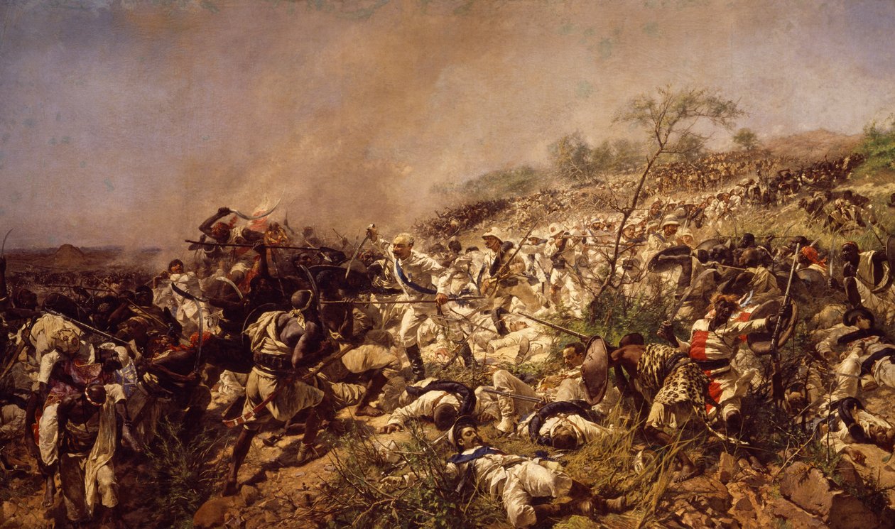 A Batalha de Dogali, de Michele Cammarano de Michele Cammarano