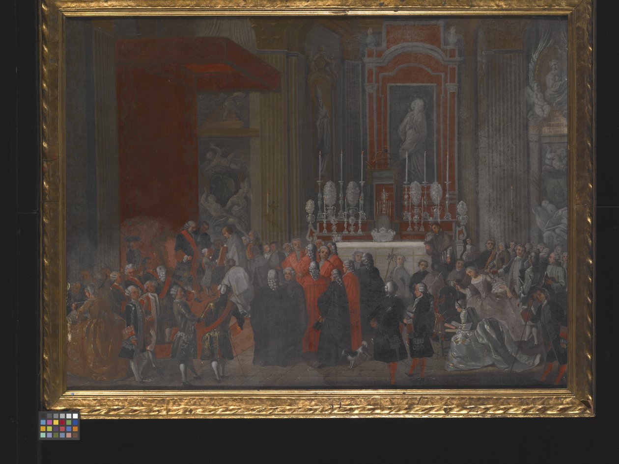 Cerimónia religiosa por ocasião da subida de Fernando IV ao trono de Nápoles de Michele Foschini