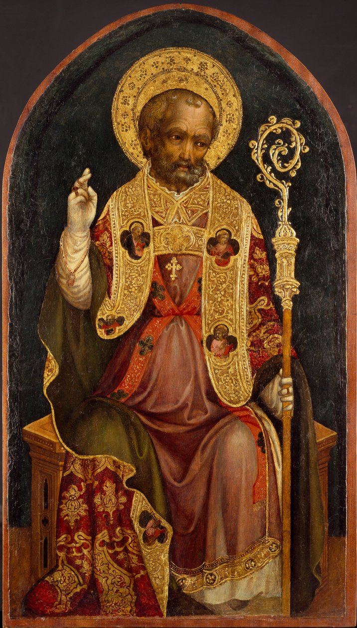 Um bispo santo, c1440 de Michele Giambono