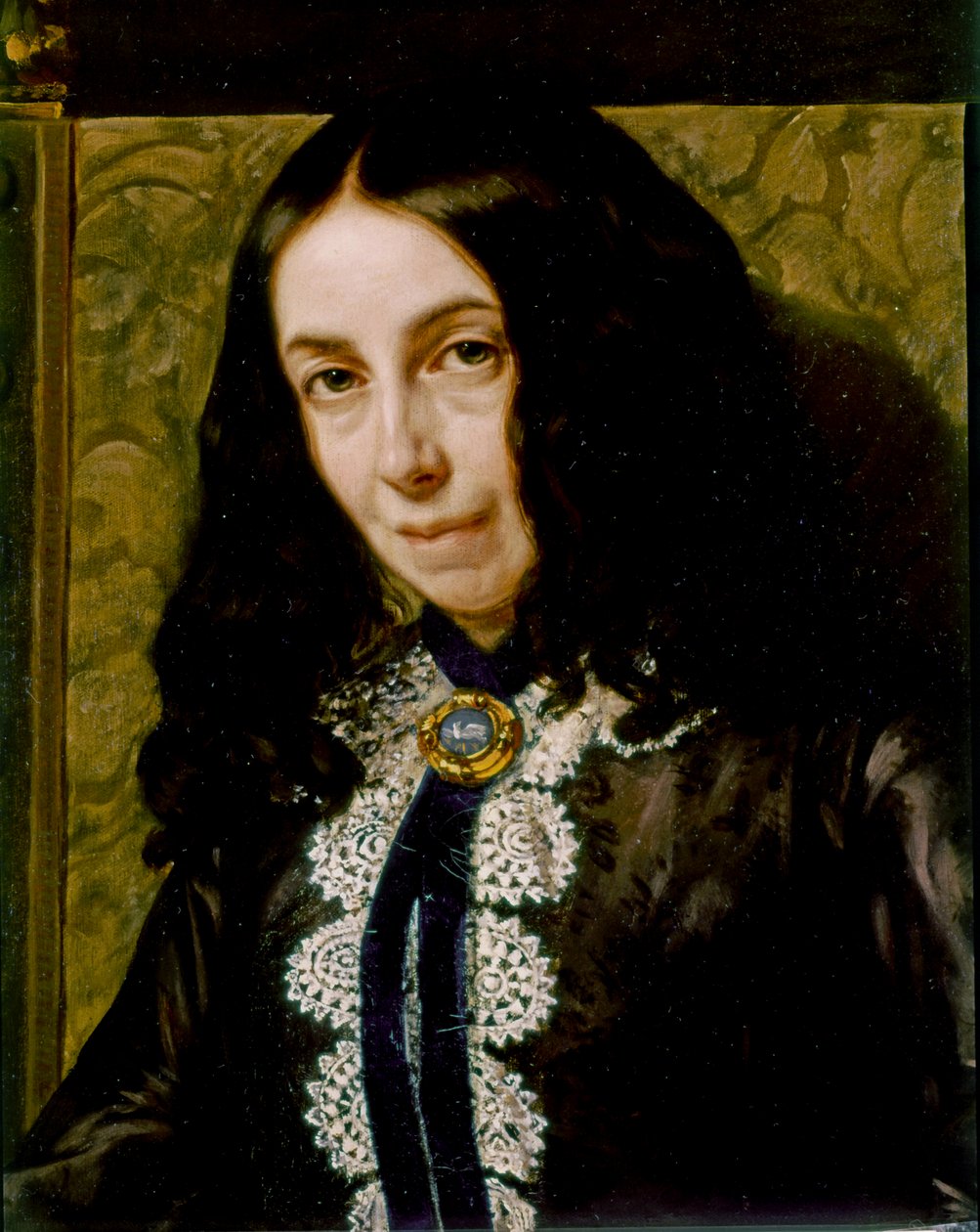 Elizabeth Barrett BROWNING, pormenor do retrato de Michele Gordigiani
