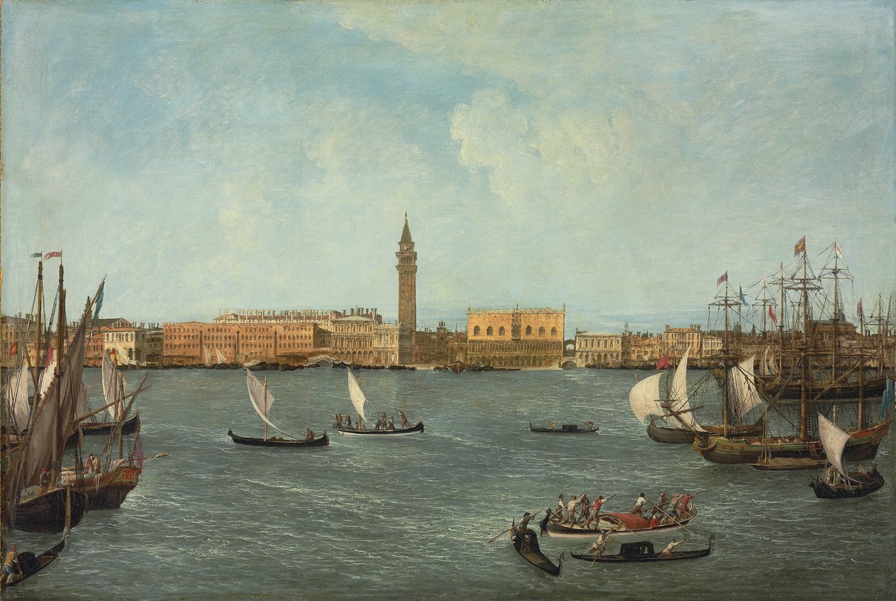 O Bacino di San Marco, Veneza, olhando para Molo de Michele Marieschi